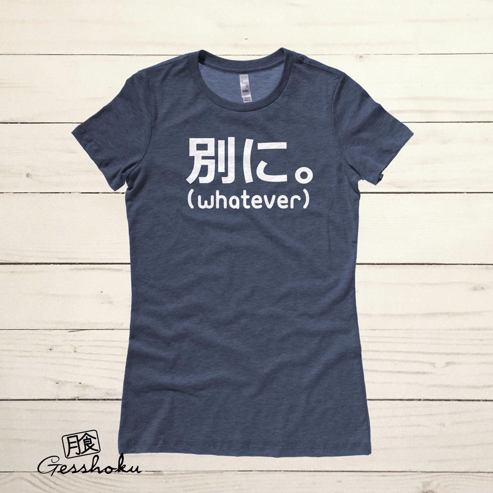 Japanese Whatever Ladies T-shirt (Betsuni.) - Heather Navy