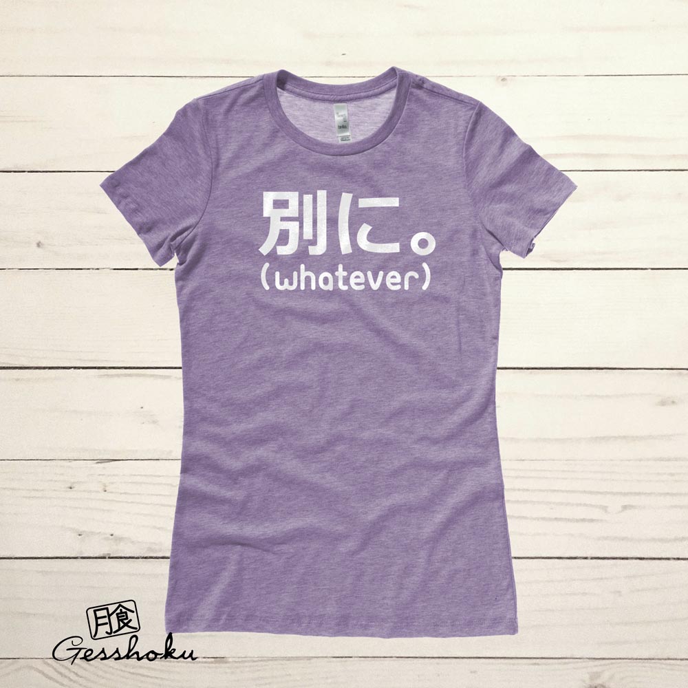 Japanese Whatever Ladies T-shirt (Betsuni.) - Heather Purple