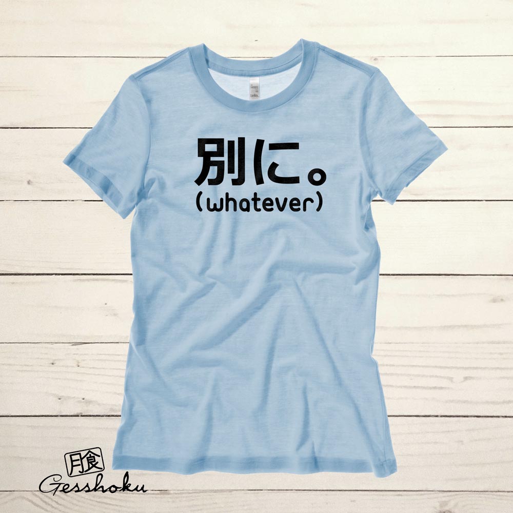 Japanese Whatever Ladies T-shirt (Betsuni.) - Light Blue