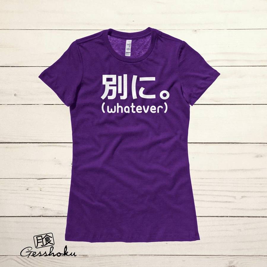 Japanese Whatever Ladies T-shirt (Betsuni.) - Purple