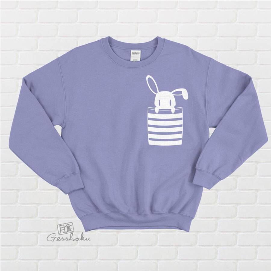 Bunny in My Pocket Crewneck Sweatshirt - Violet