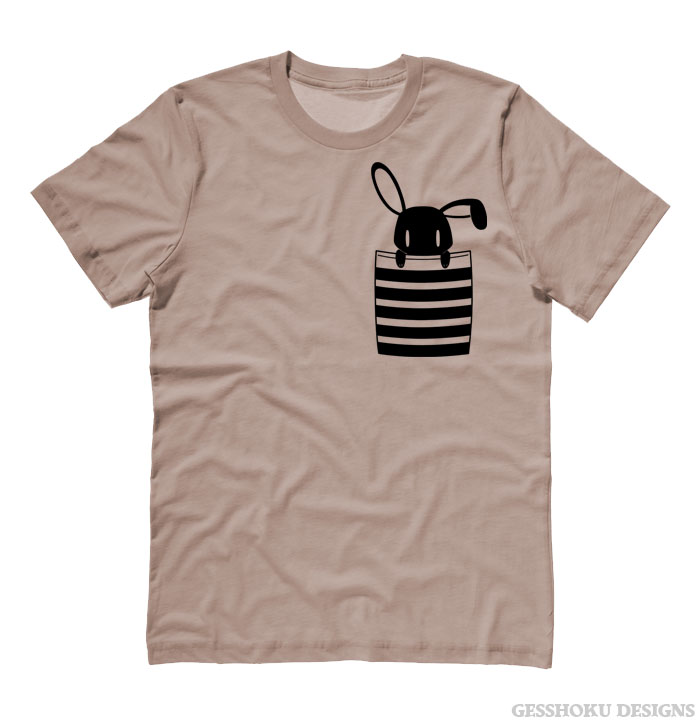Bunny in My Pocket T-shirt - Pebble Brown