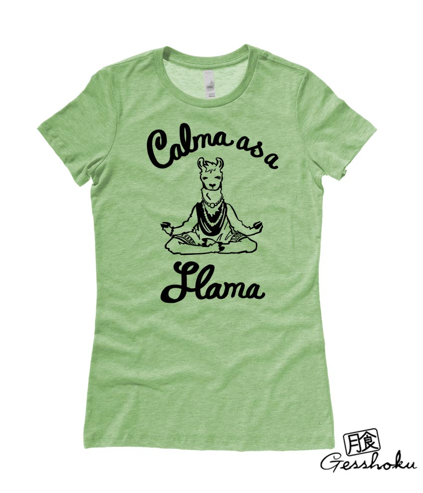 Calma as a Llama Ladies T-shirt - Heather Green