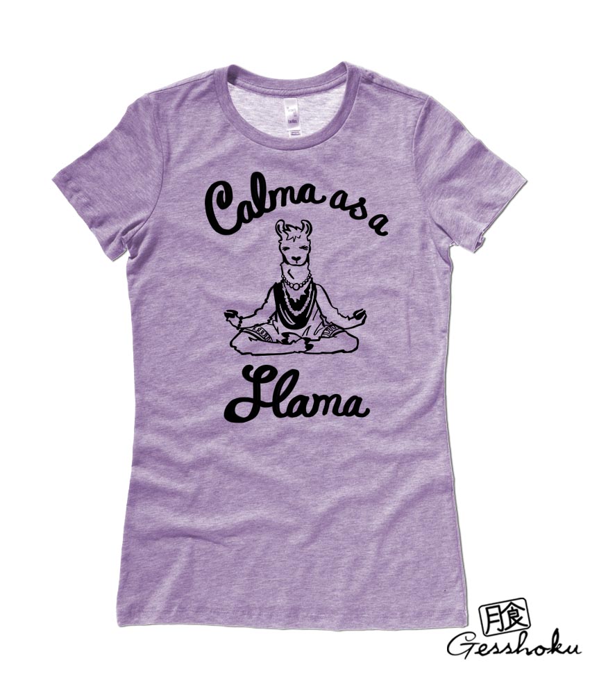 Calma as a Llama Ladies T-shirt - Heather Purple