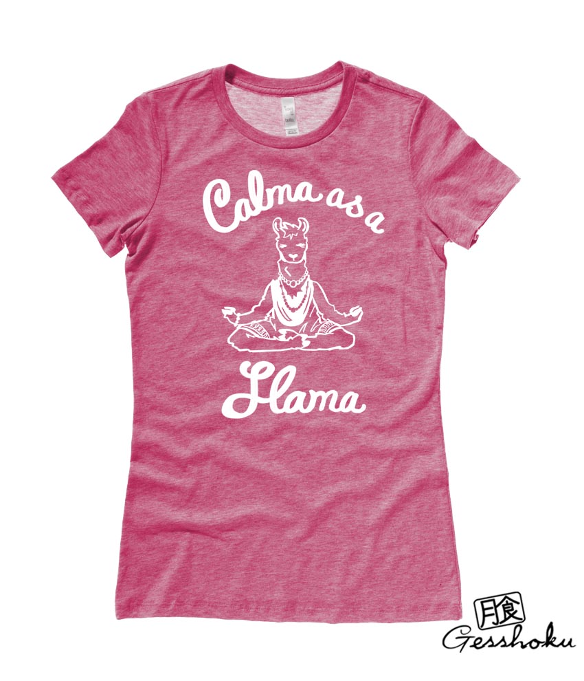 Calma as a Llama Ladies T-shirt - Heather Raspberry