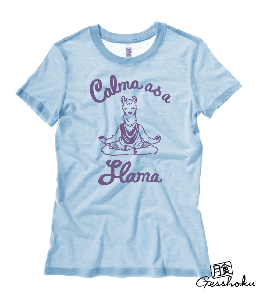 Calma as a Llama Ladies T-shirt - Light Blue