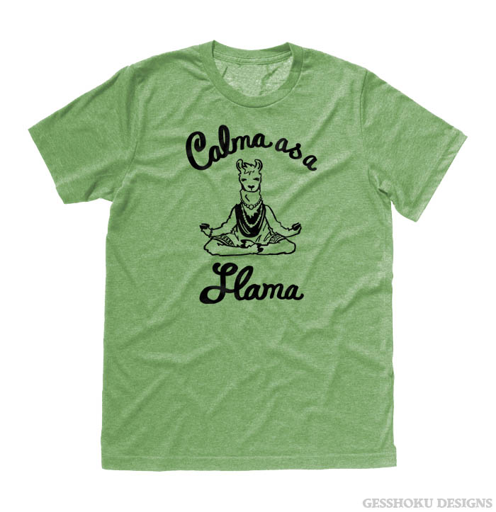 Calma as a Llama T-shirt - Heather Green