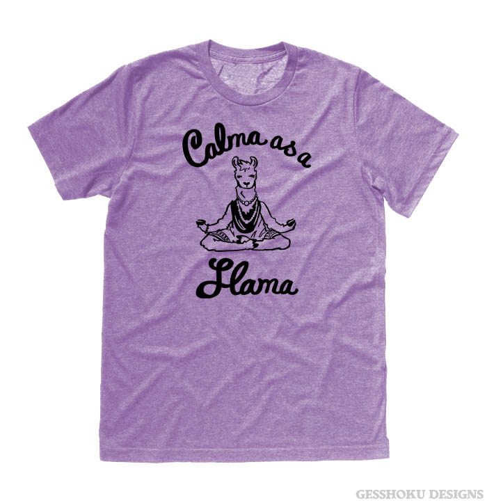 Calma as a Llama T-shirt - Heather Purple