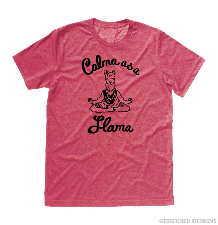 Calma as a Llama T-shirt - Heather Red