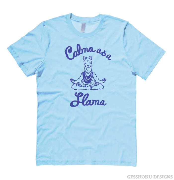 Calma as a Llama T-shirt - Light Blue