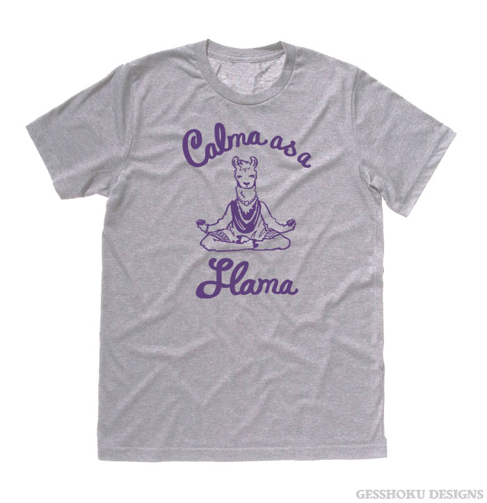 Calma as a Llama T-shirt - Light Grey