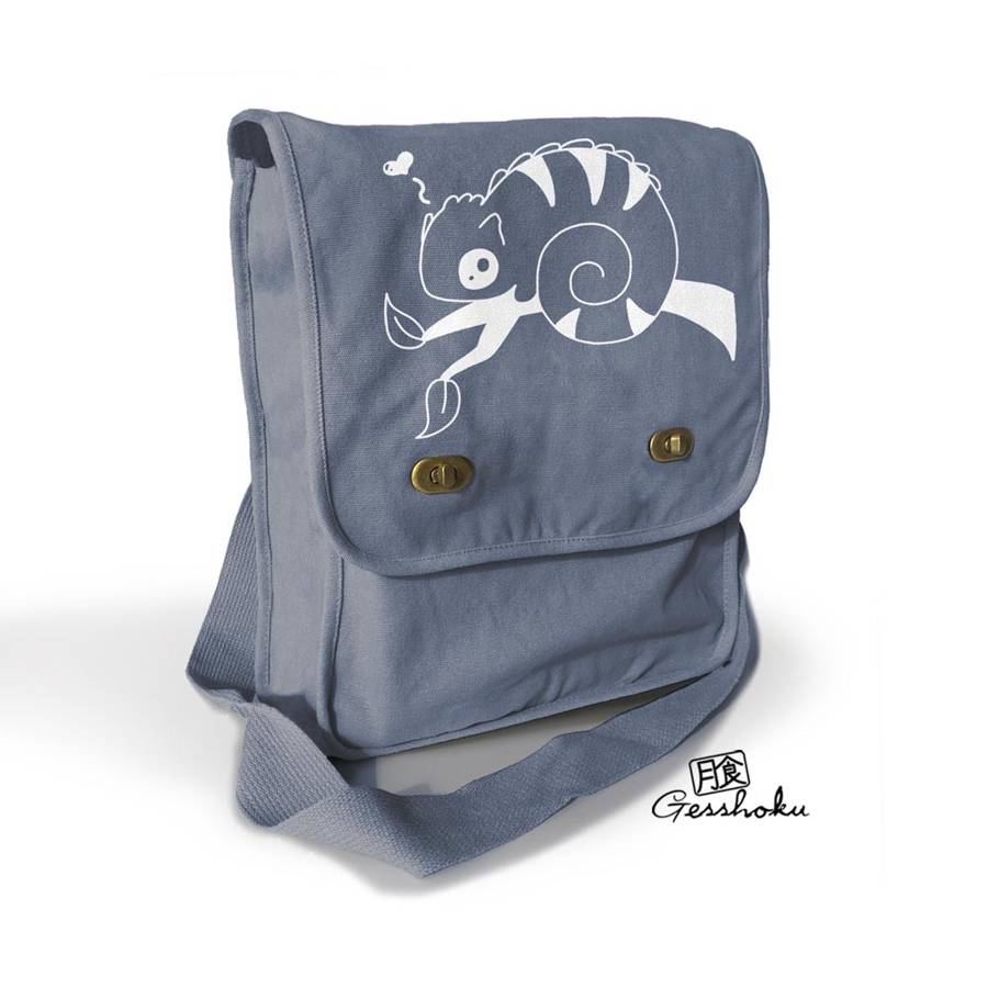 Chameleon in Love Field Bag - Blue