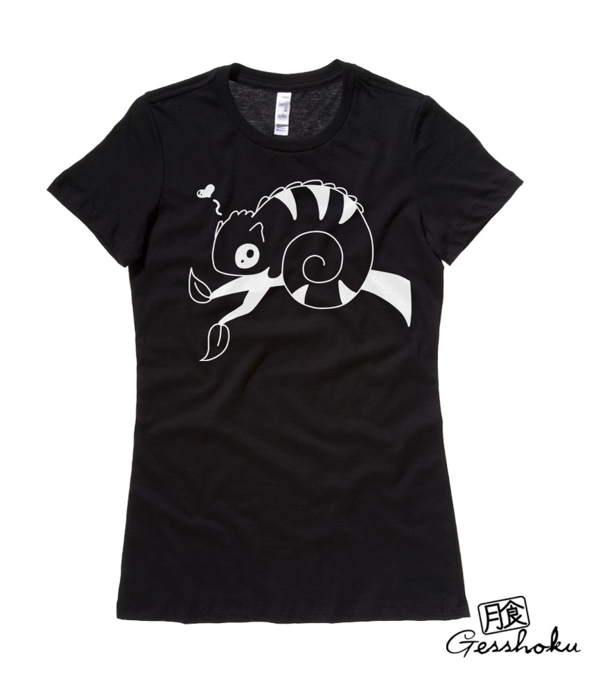 Chameleon in Love Ladies T-shirt - Black