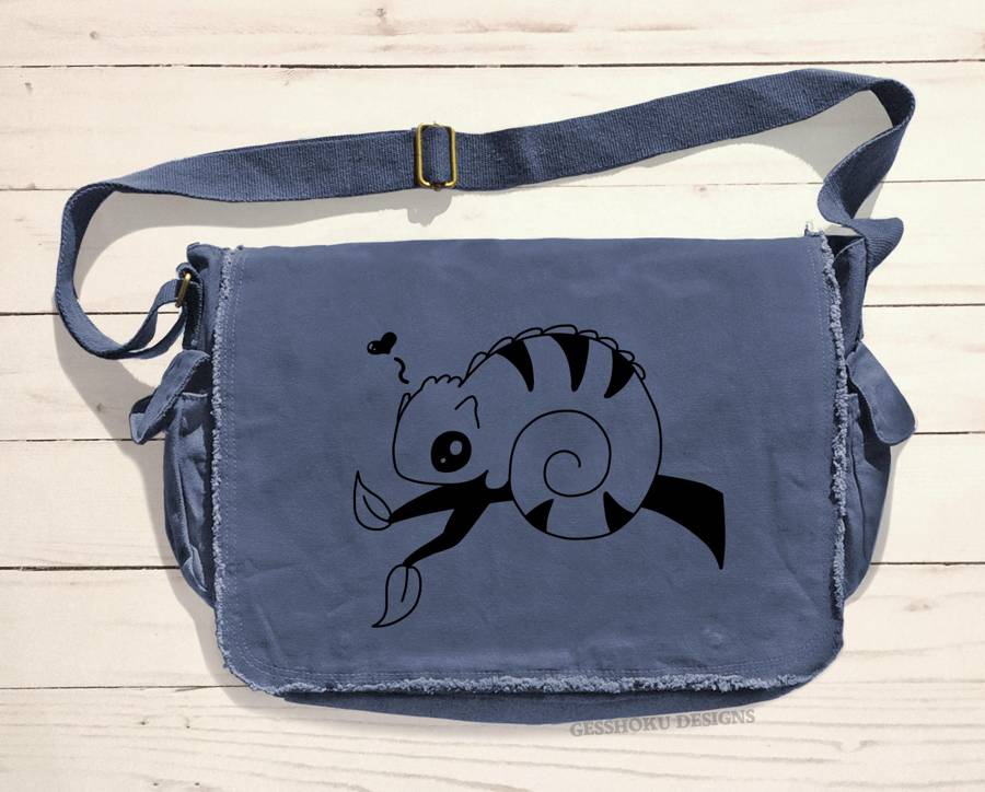 Chameleon in Love Messenger Bag - Denim Blue