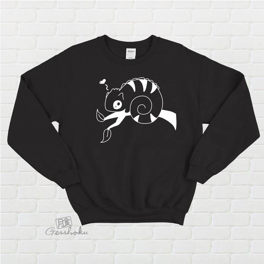 Chameleon in Love Crewneck Sweatshirt - Black