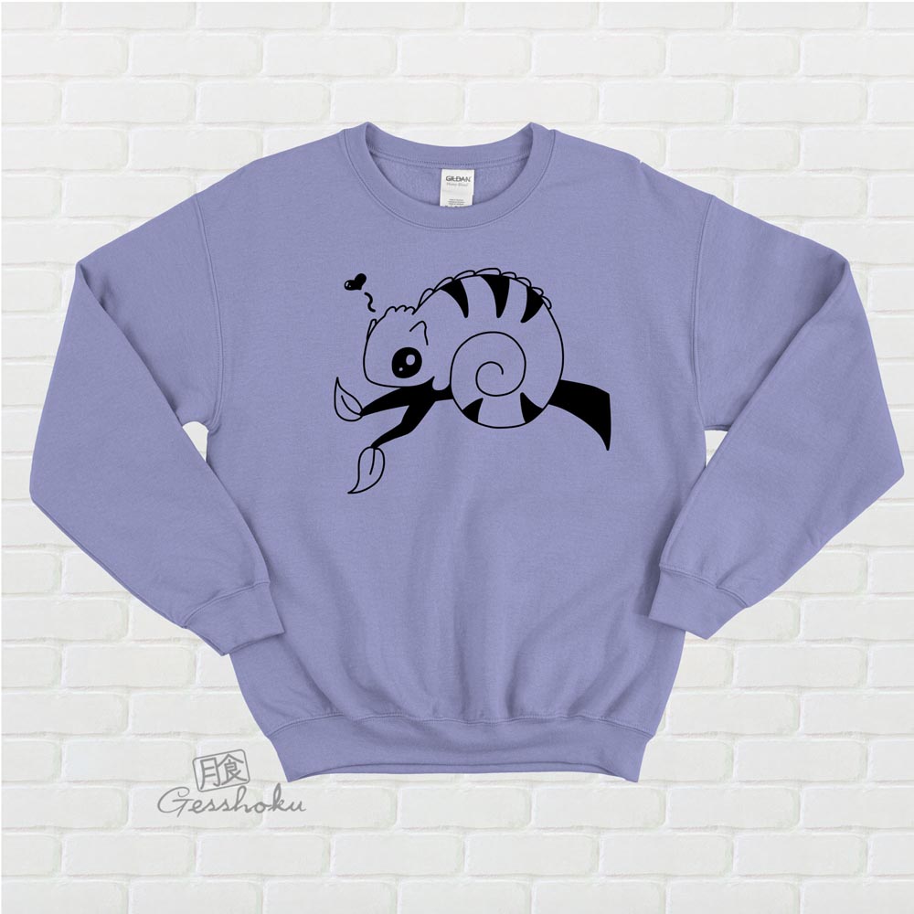 Chameleon in Love Crewneck Sweatshirt - Violet