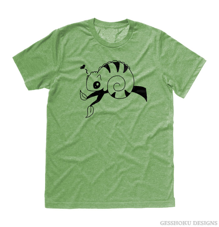 Chameleon in Love T-shirt - Heather Green