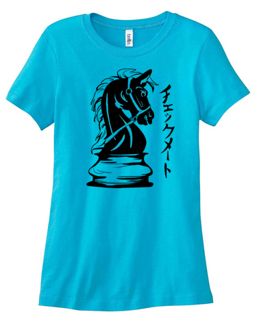 Checkmate Knight Ladies T-shirt - Turquoise
