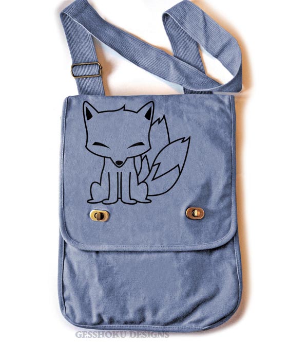 Chibi Kitsune Field Bag - Denim Blue