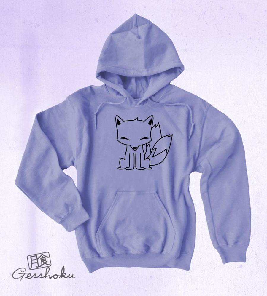 Chibi Kitsune Pullover Hoodie - Violet