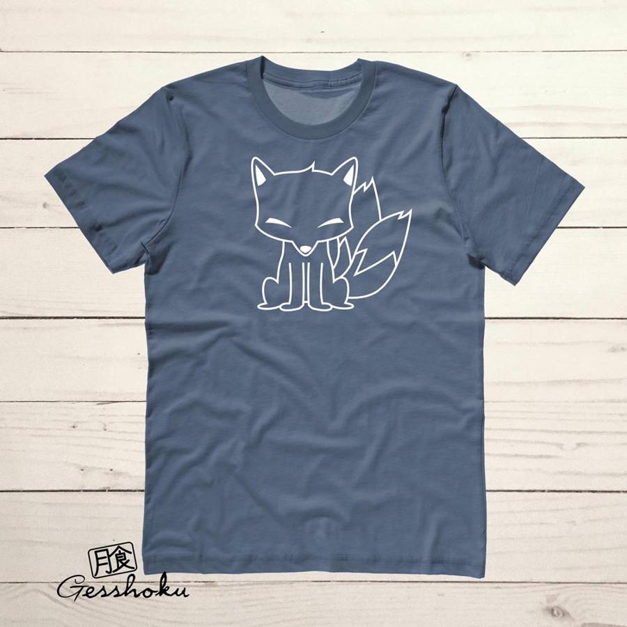 Chibi Kitsune T-shirt - Stone Blue