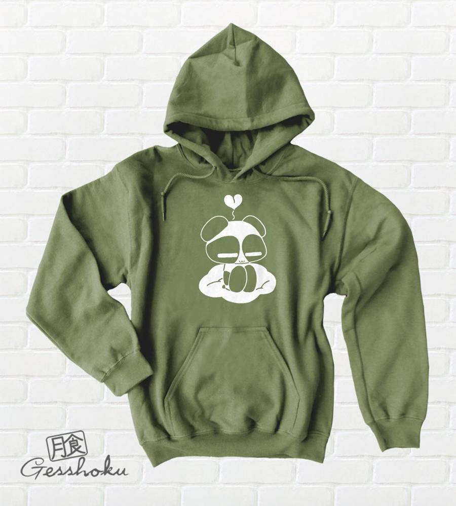 Chibi Panda Pullover Hoodie - Khaki Green