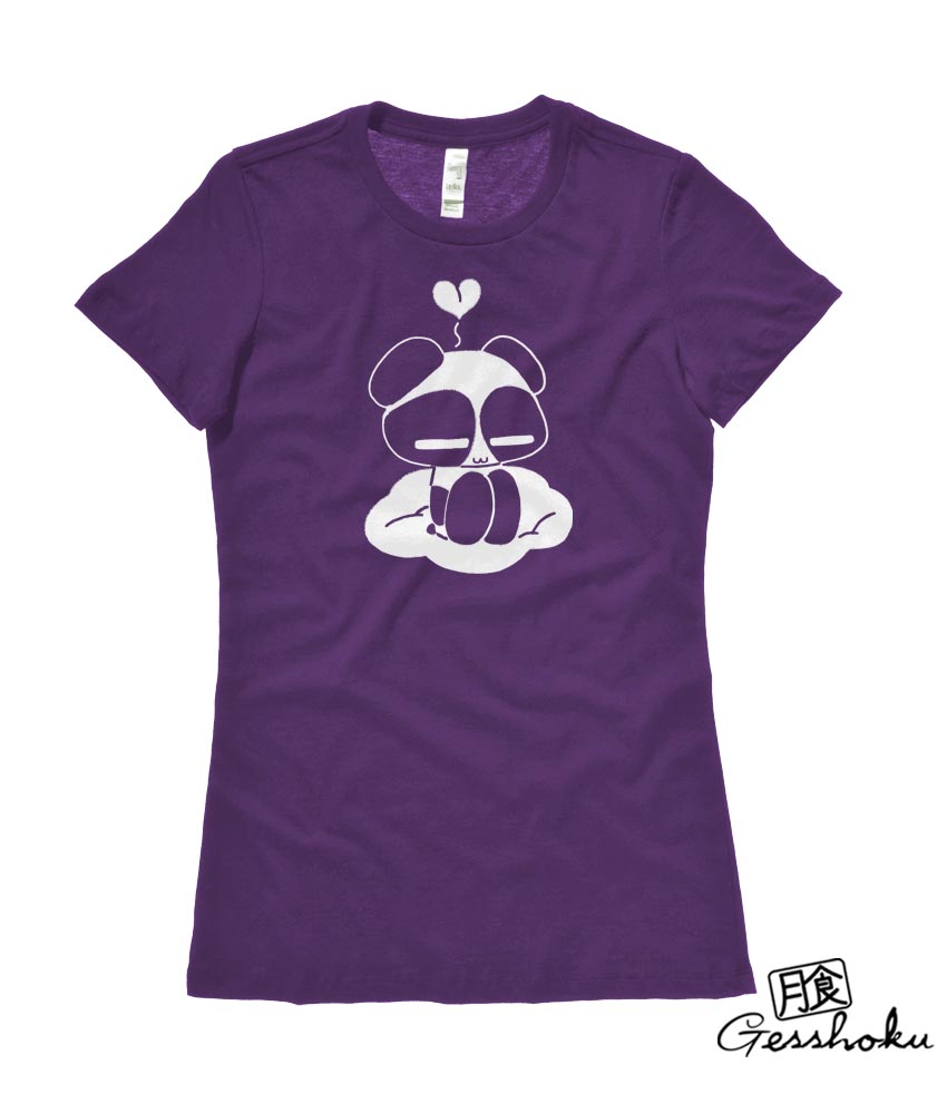 Chibi Goth Panda Ladies T-shirt - Purple