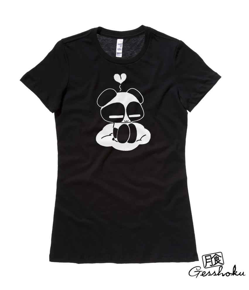 Chibi Goth Panda Ladies T-shirt - Black