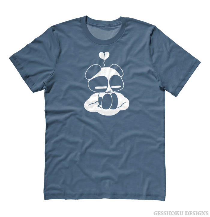 Chibi Goth Panda T-shirt - Stone Blue