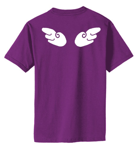 Chibi Angel Wings T-shirt - Purple