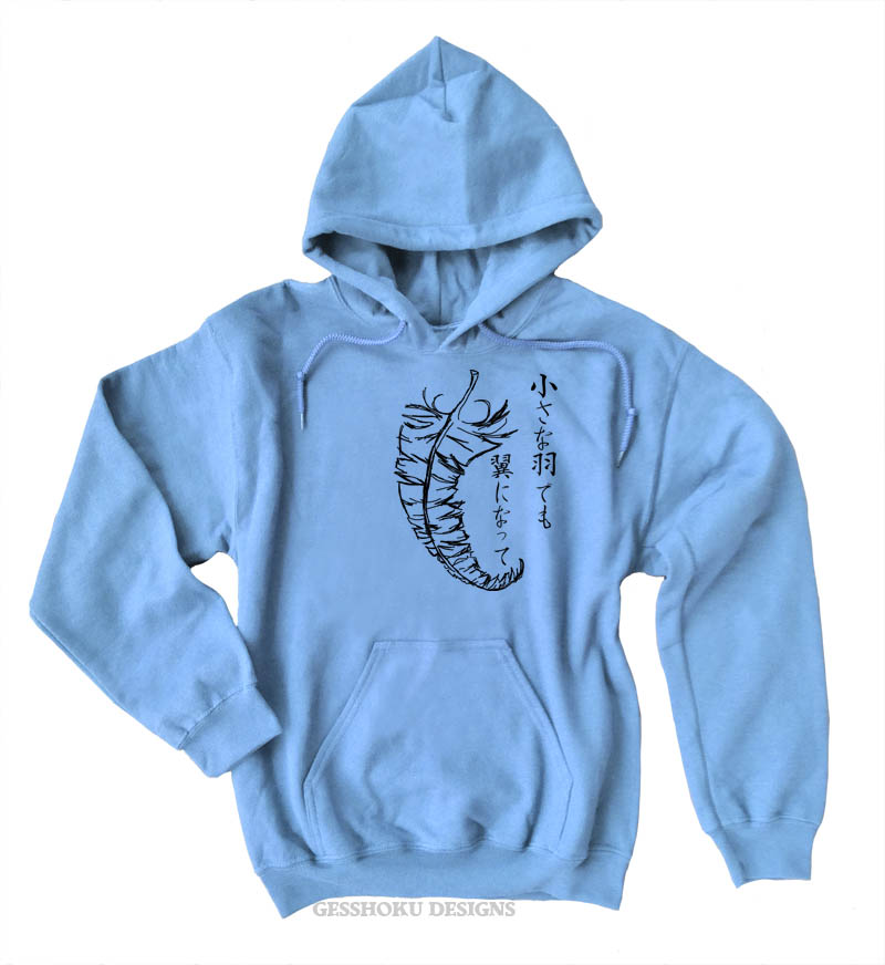 Chiisana Hane ~ Feathers Pullover Hoodie - Light Blue