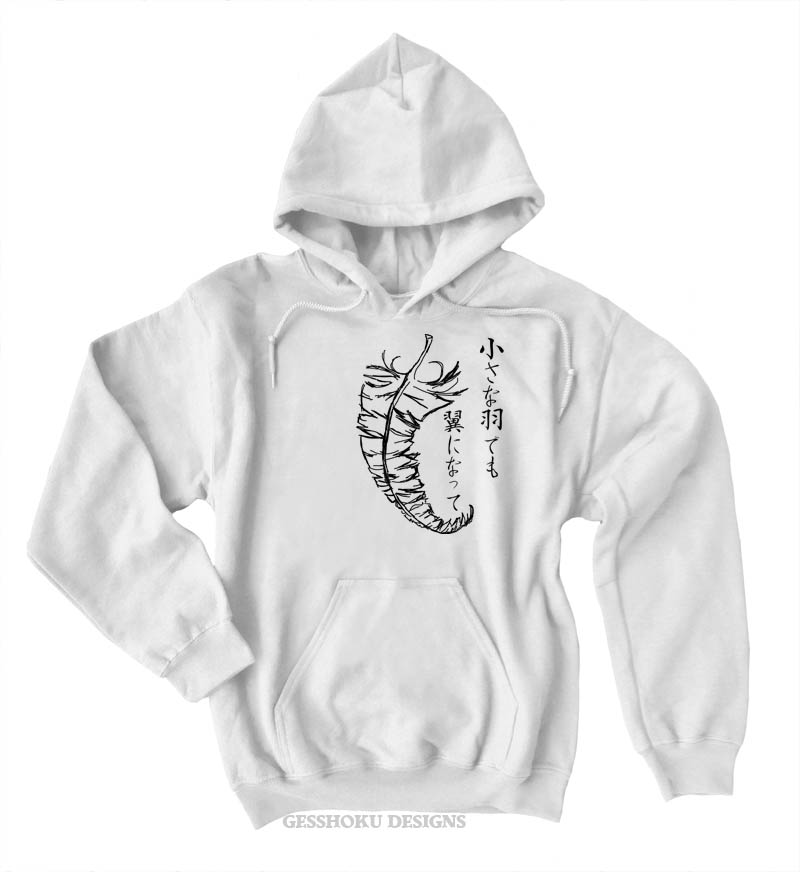 Chiisana Hane ~ Feathers Pullover Hoodie - White