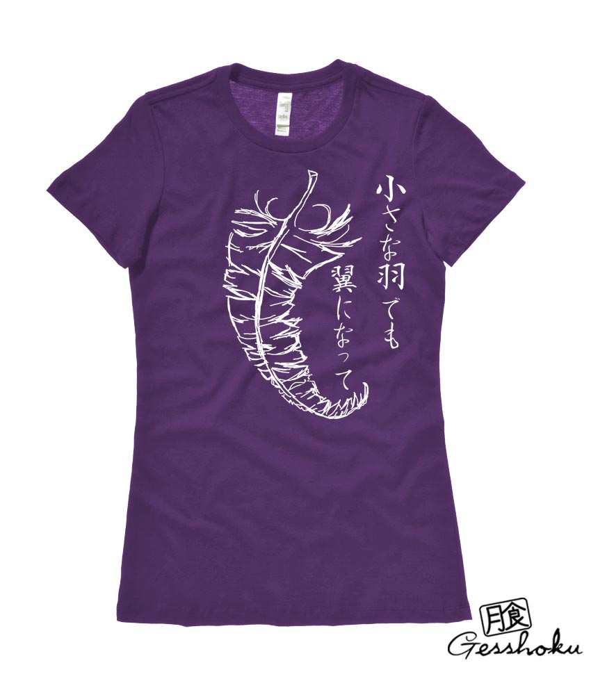 Chiisana Hane Feathers Ladies T-shirt - Purple