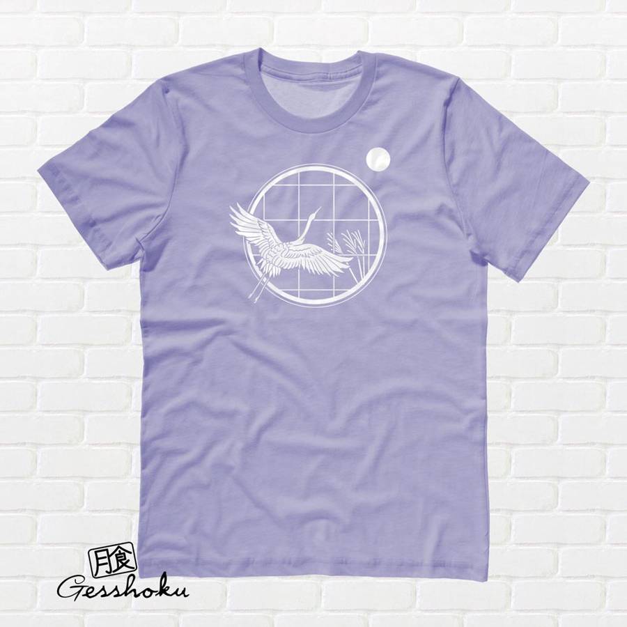 Crane and Moon T-shirt - Violet