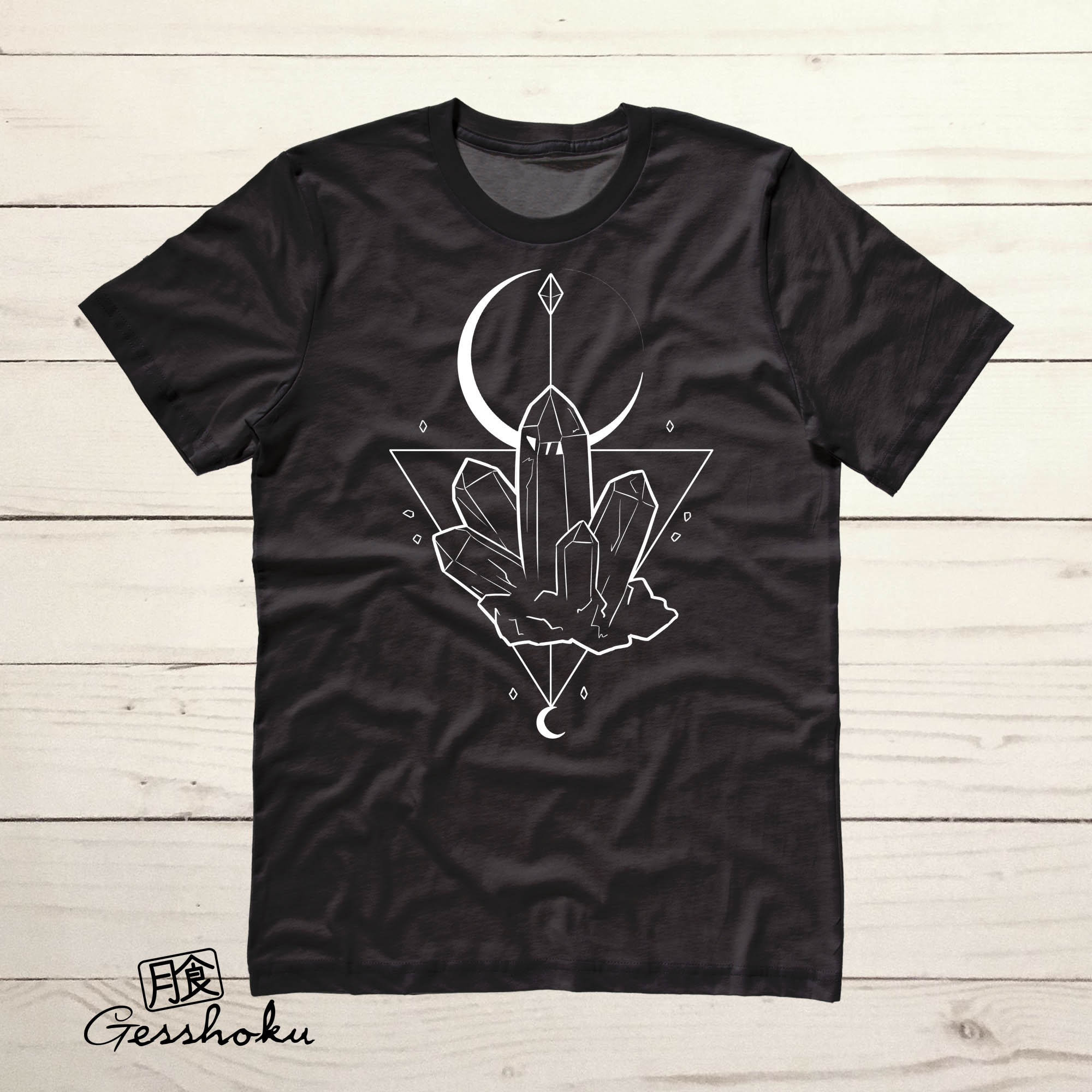 Crystal Grid Moon T-shirt - Black