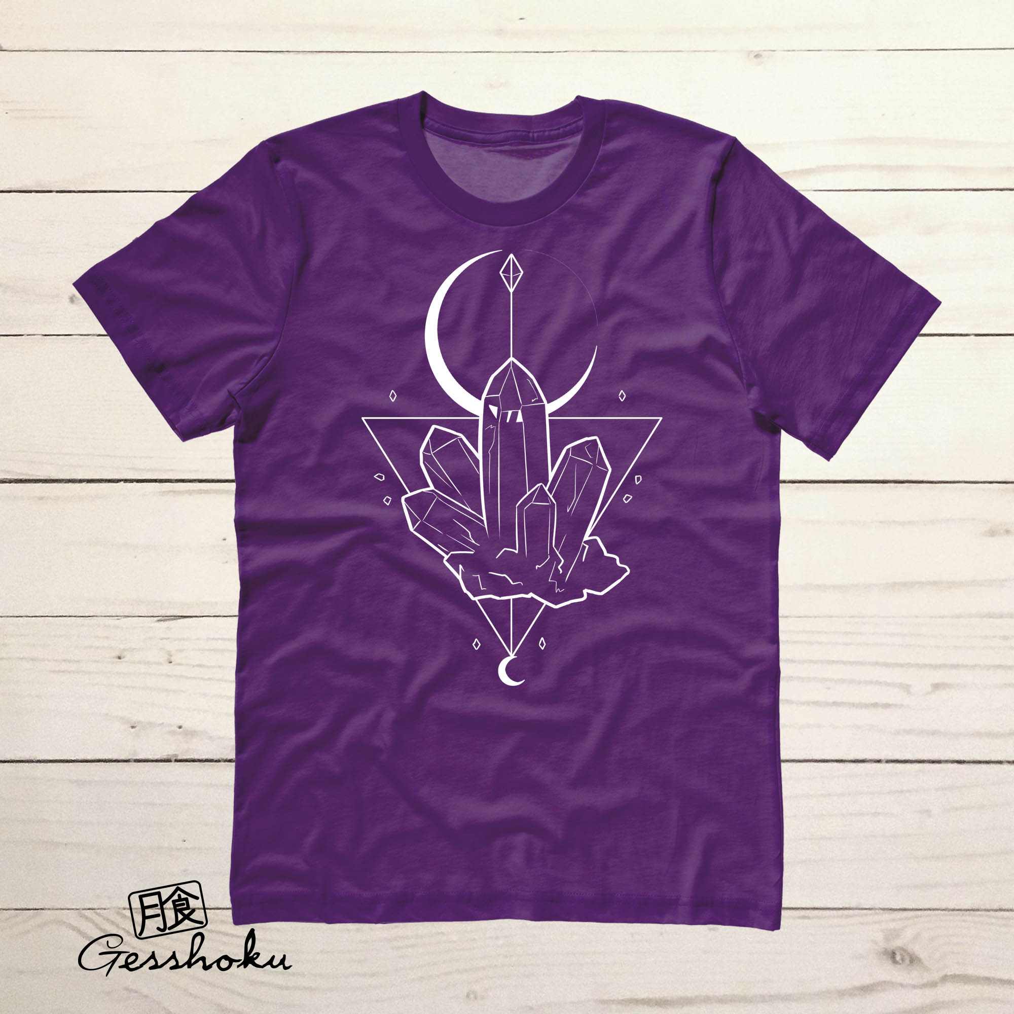 Crystal Grid Moon T-shirt - Purple