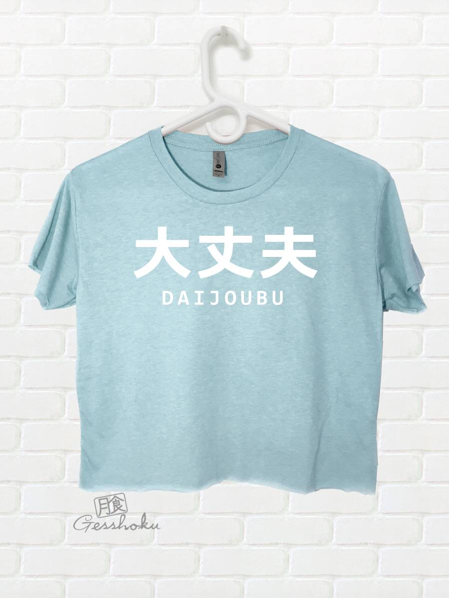 Daijoubu Crop Top T-shirt - Light Blue