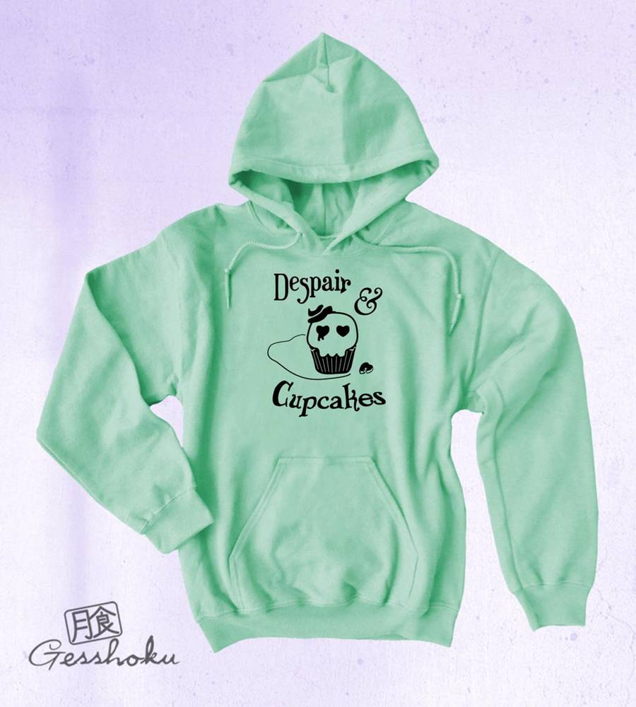 Despair and Cupcakes Pullover Hoodie - Mint