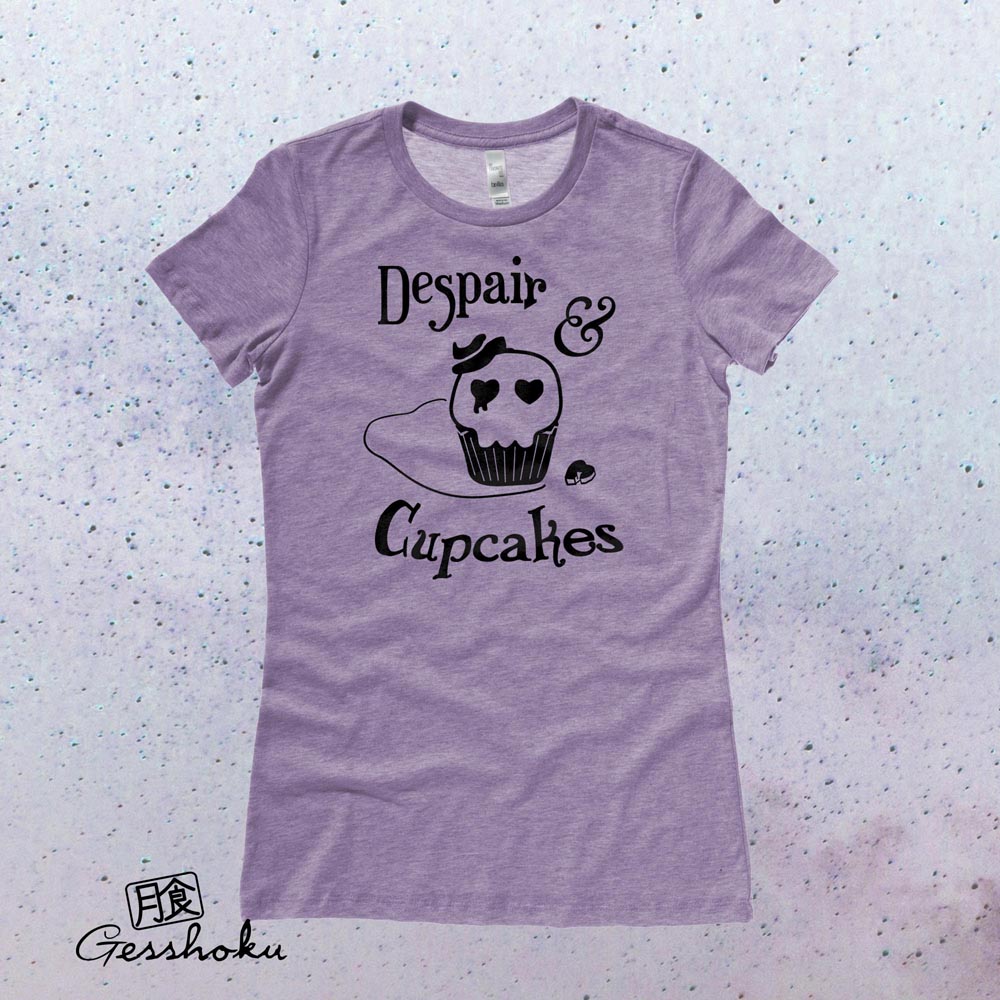 Despair and Cupcakes Ladies T-shirt - Heather Purple