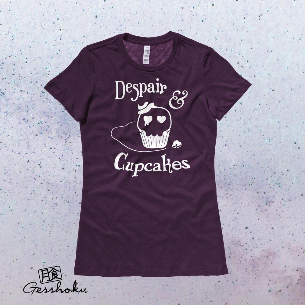 Despair and Cupcakes Ladies T-shirt - Plum