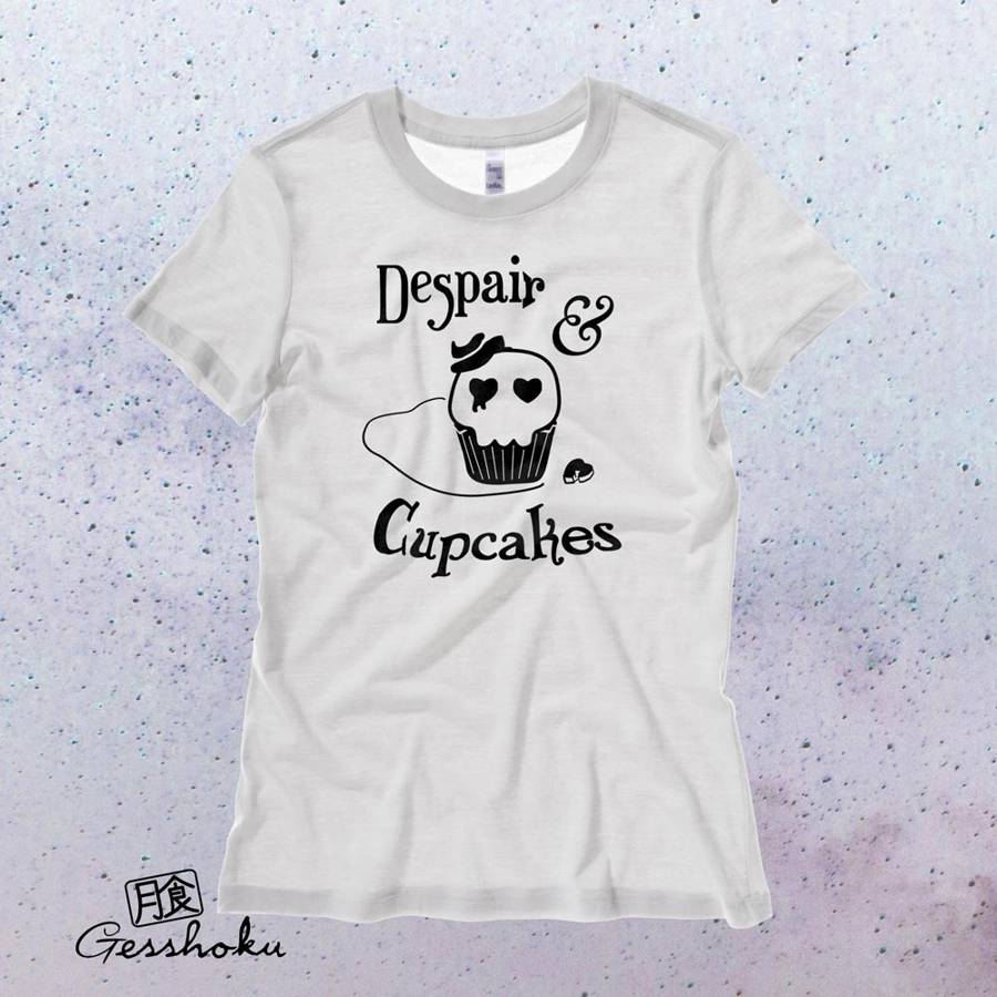 Despair and Cupcakes Ladies T-shirt - White