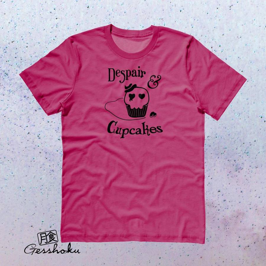 Despair and Cupcakes T-shirt - Hot Pink