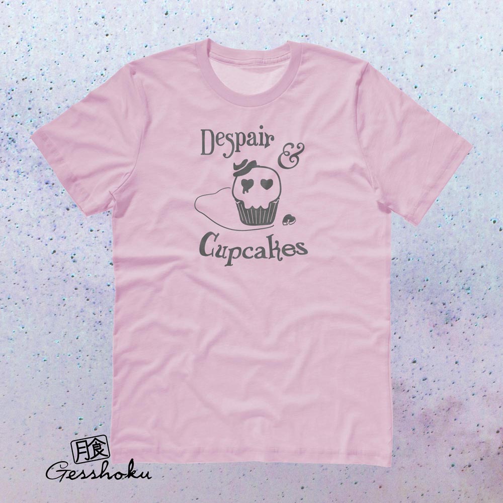 Despair and Cupcakes T-shirt - Light Pink