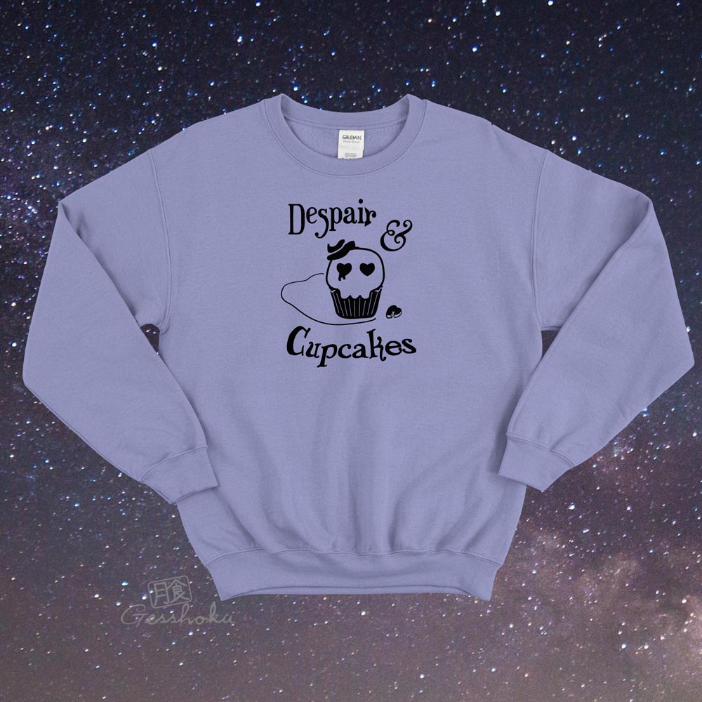 Despair and Cupcakes Crewneck Sweatshirt - Violet