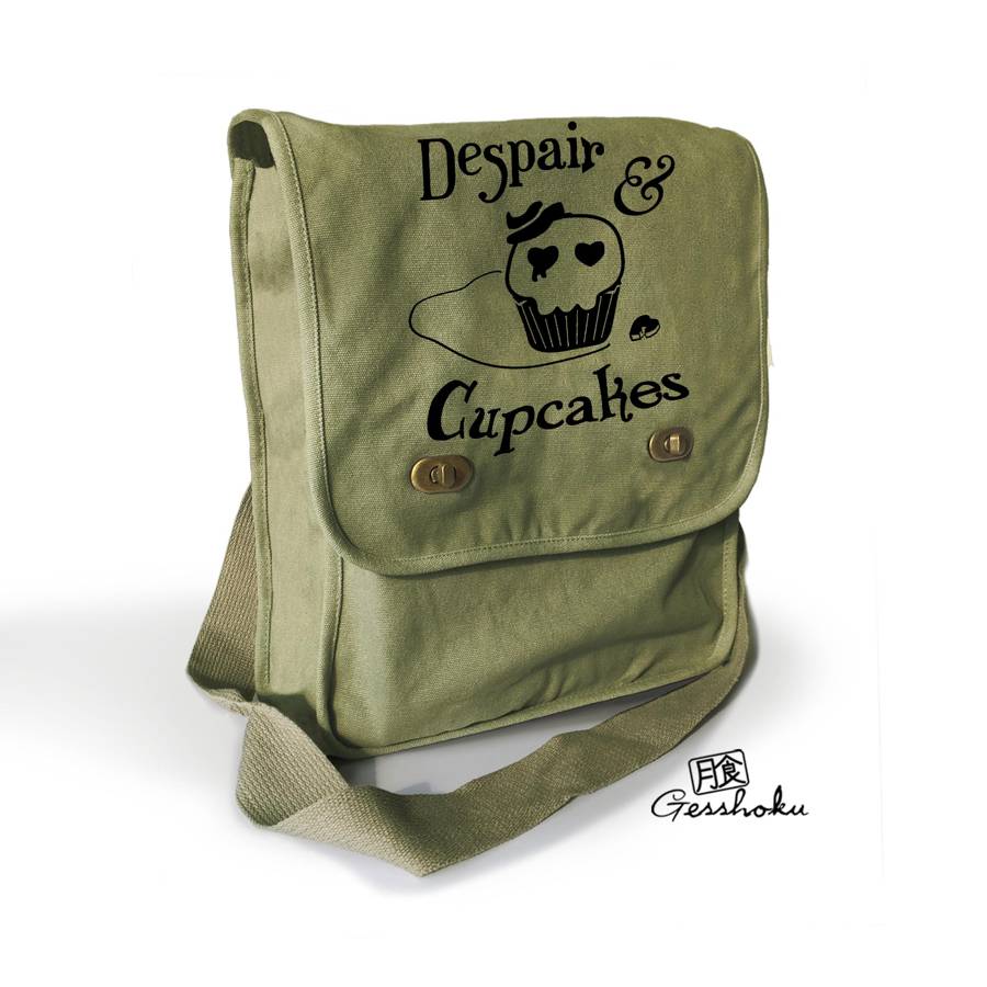 Despair and Cupcakes Field Bag - Khaki Green