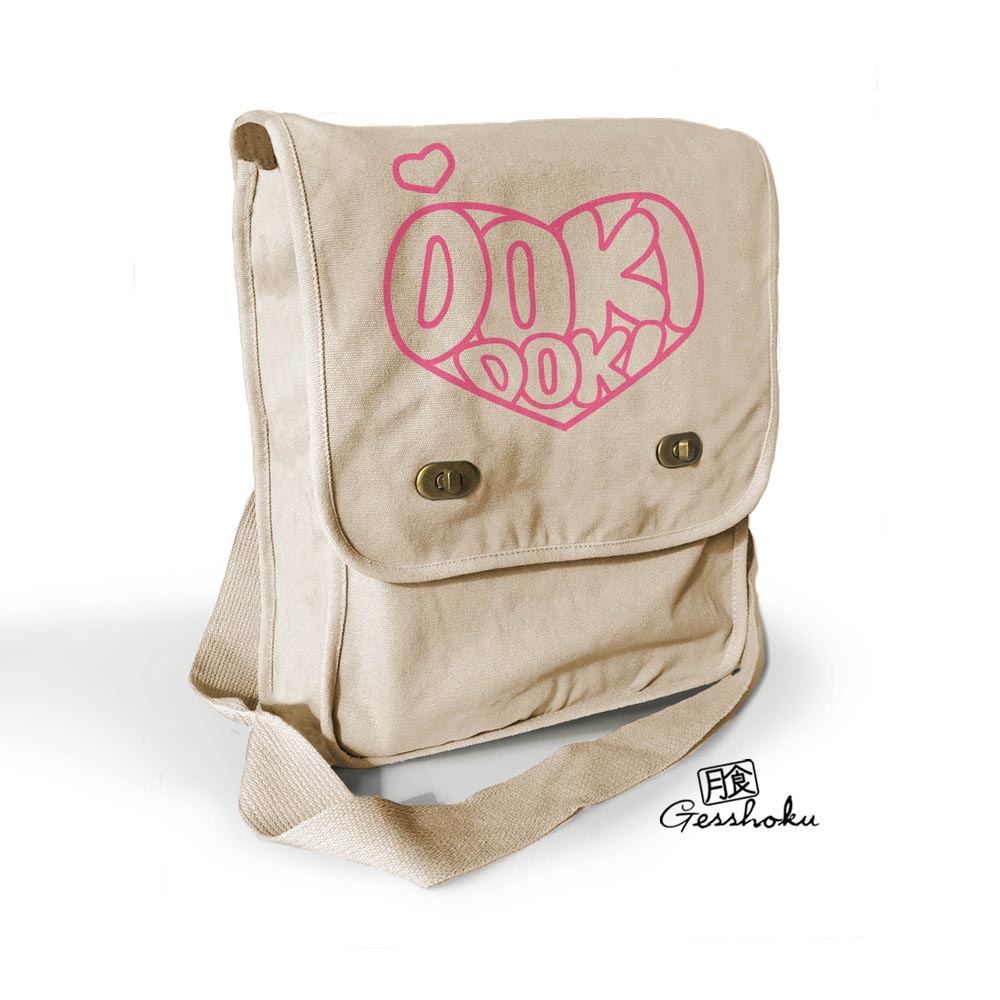 Doki Doki Love Heart Field Bag - Natural