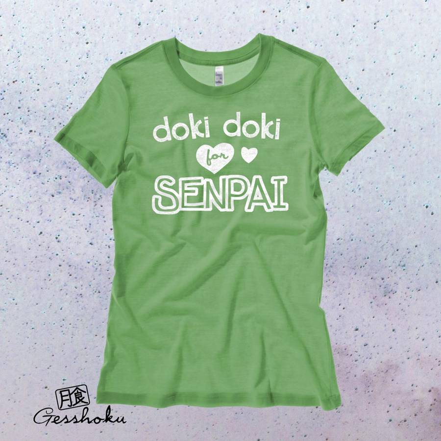 Doki Doki for Senpai Ladies T-shirt - Leaf Green