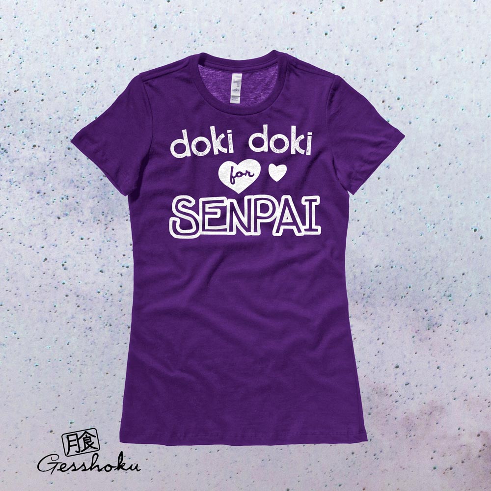 Doki Doki for Senpai Ladies T-shirt - Purple