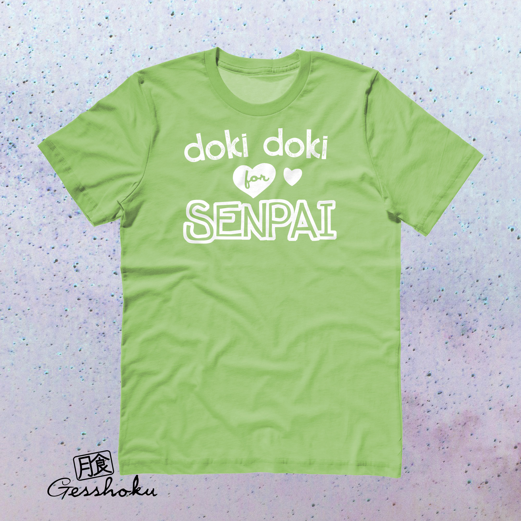 Doki Doki for Senpai T-shirt - Lime Green