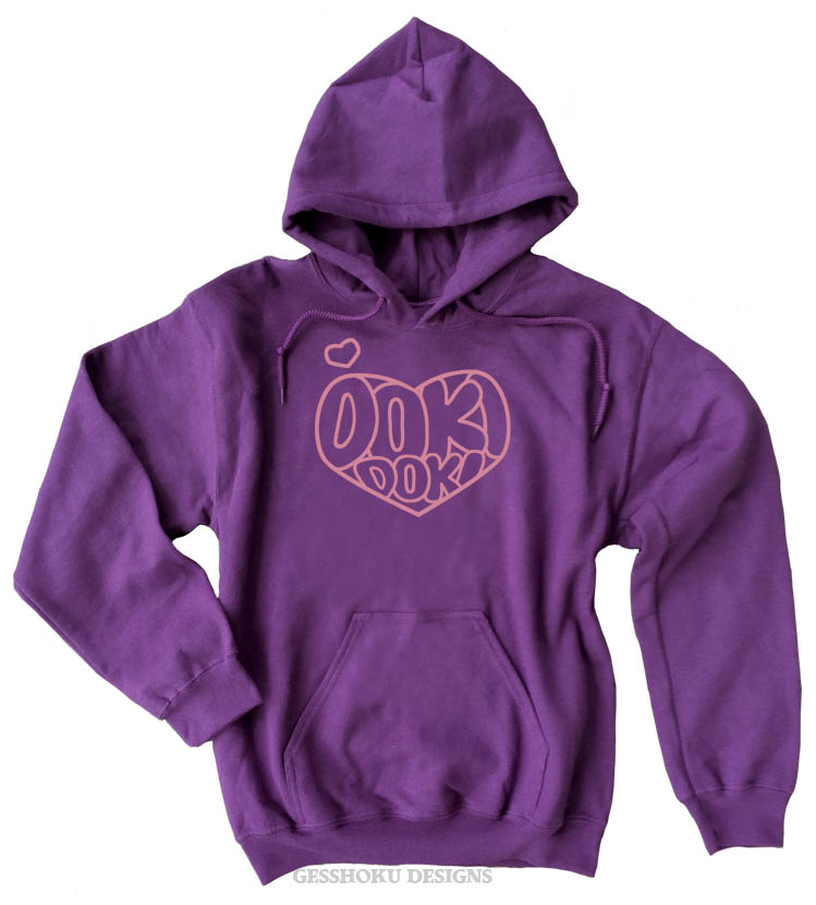 Doki Doki Pullover Hoodie - Purple